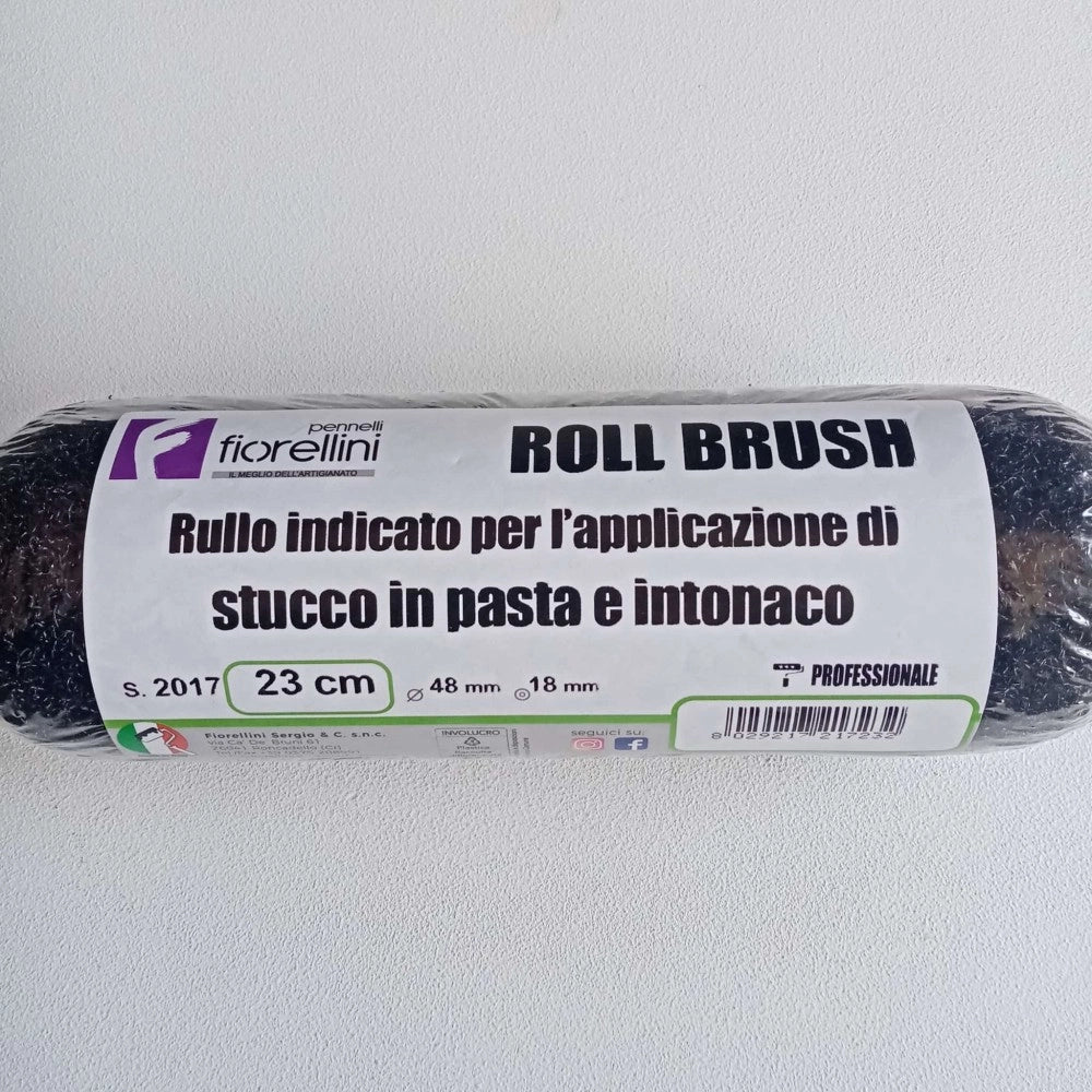 Fiorellini roll brush rullo poliammide da 23cm senza manico per l' applicazione di stucco in pasta e intonaco