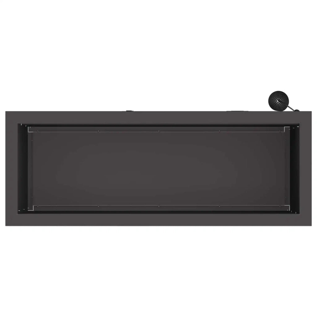 Fioriera da giardino con LED Nero 30 x 80 x 30 cm Acciaio 8008098