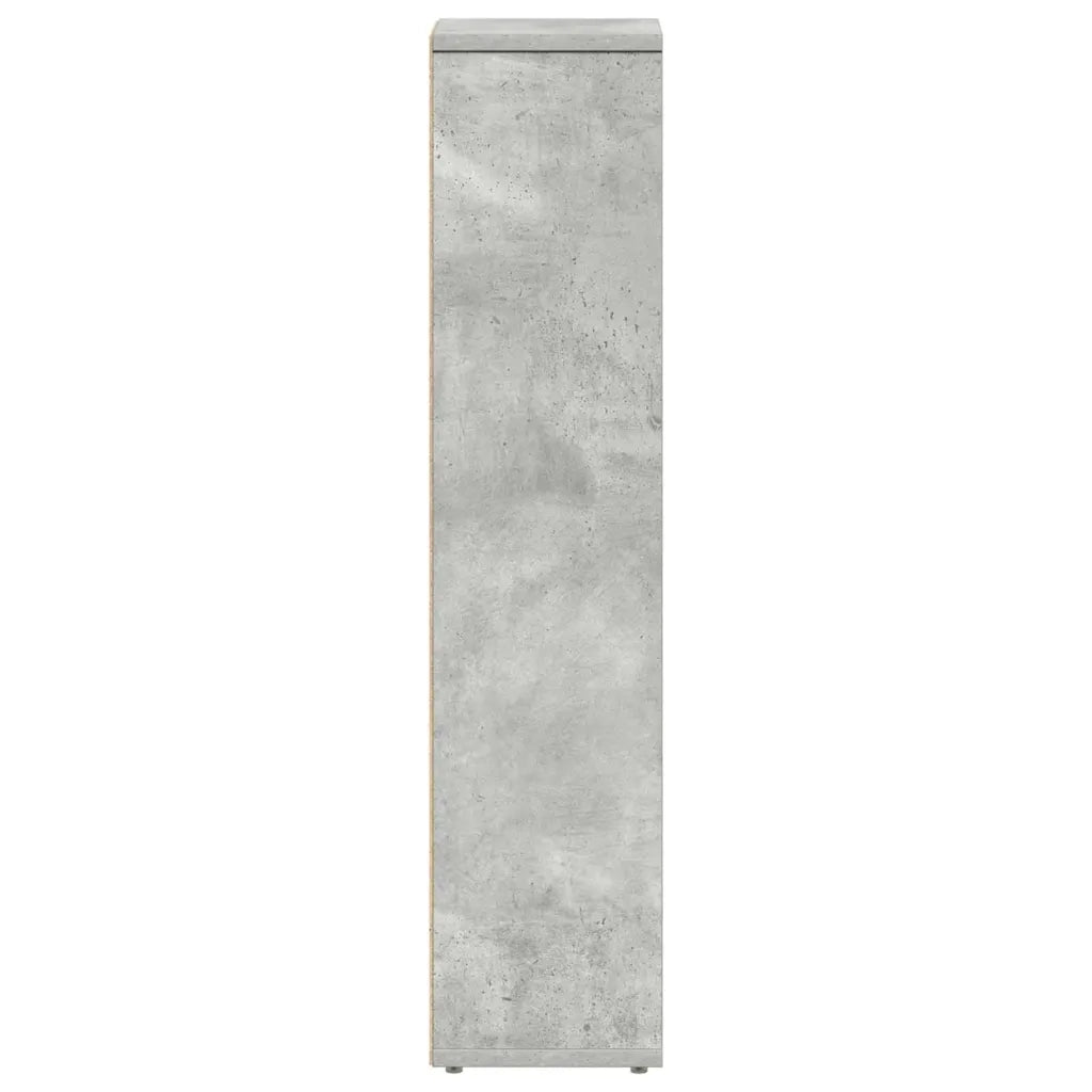 Mobiletto da bagno con portarotolo Grigio cemento 20,5x20x90 cm 858509