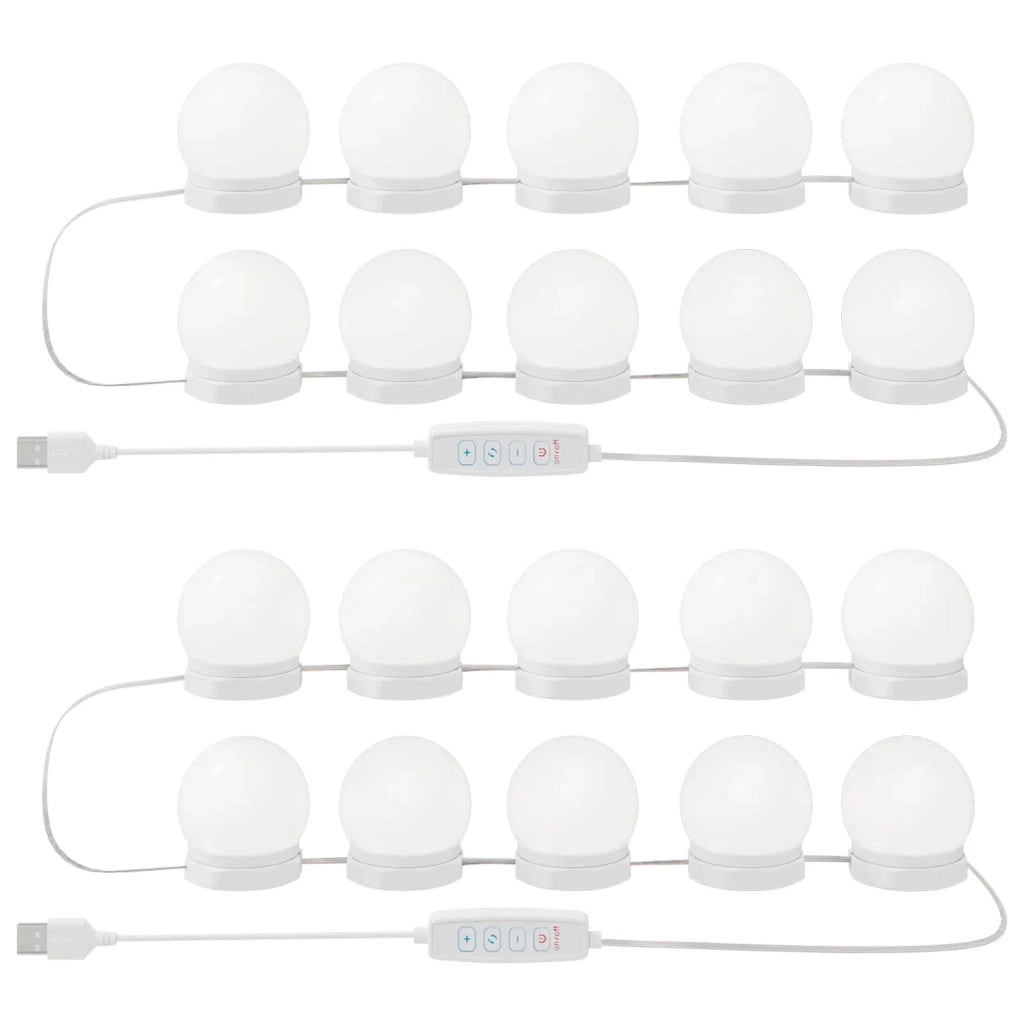 Luci per Specchio 2 pz Bianco 4.5 x 4.5 x 4.8 cm Plastica CFW3193997