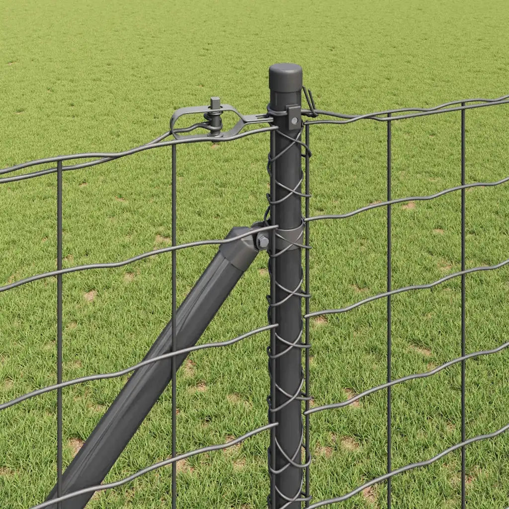 Recinzione da Giardino | Recinzione con Posto Grigio 1,2 x 10 m Acciaio