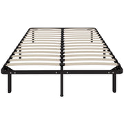 Letto matrimoniale contenitore con rete a doghe ¨C Xylo ¨C legno massello nero 140x190 cm