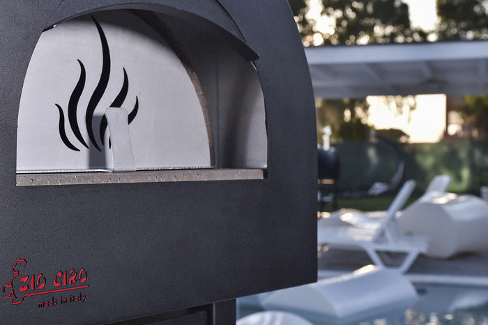Forno a Legna da Esterno Cottura Diretta in Refrattario Zio Ciro Subito Cotto 100 Nero