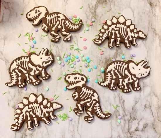 Set di 3 dinosauri da decorare biscotti, set di biscotti da decorare dinosauri, biscotti da decorare dinosauri, set di biscotti da decorare, biscotti da decorare per bambini, compleanno, decorazione di festa dinosauri