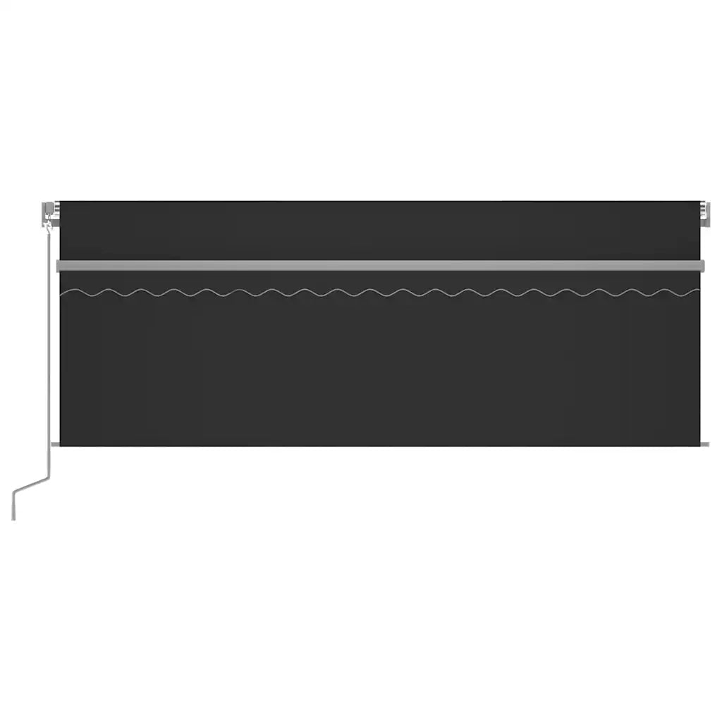 Tenda da Sole Retrattile Manuale con LED 4,5x3 m Antracite