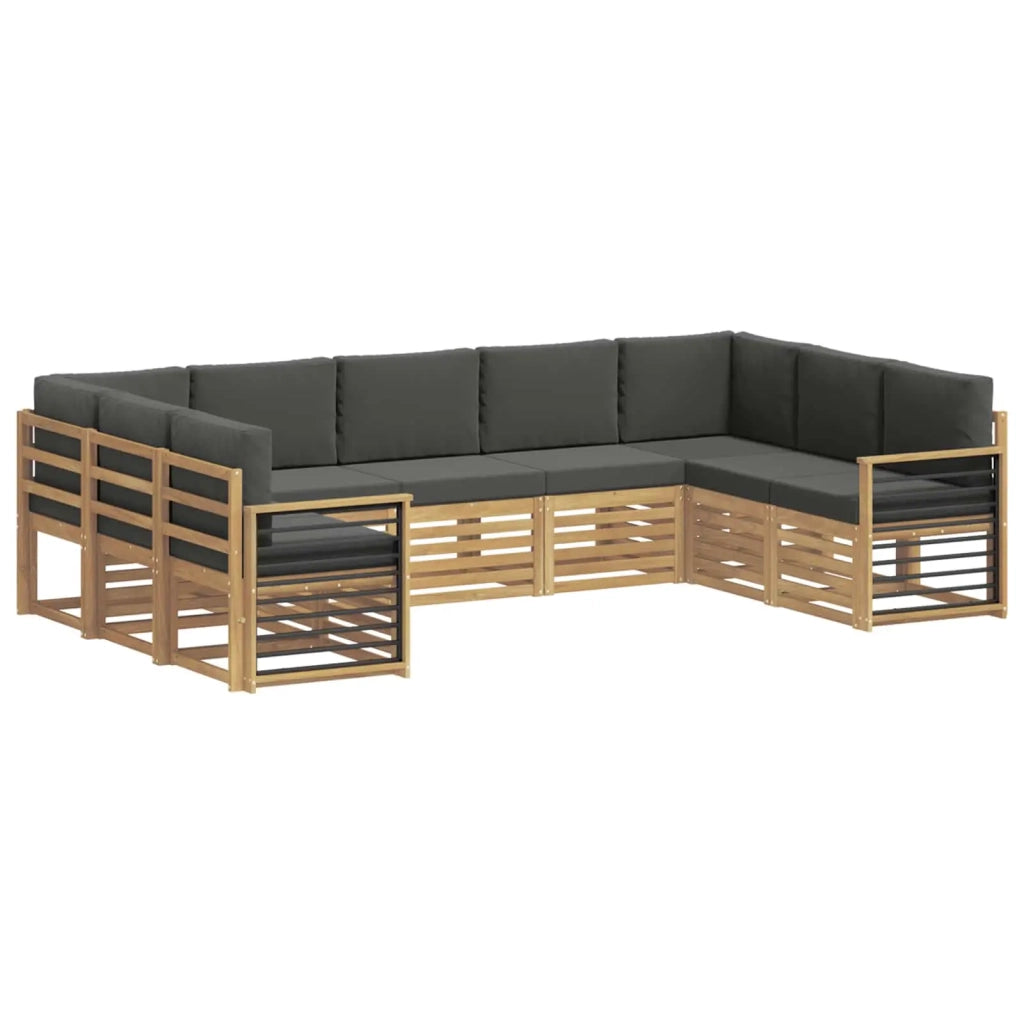 Set divano sezionale 9 pcs Bianco e Antracite