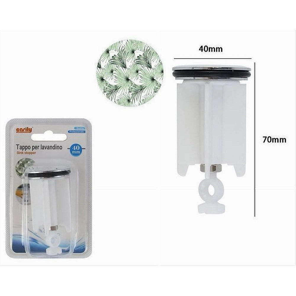 Trade Shop - Tappo Per Lavandino Bagno Lavabo Bidet Universale 40mm Con Motivo Tropicale 87280 -