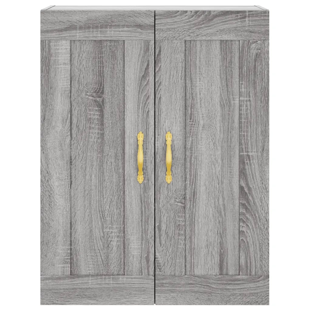 Credenza-Buffet-Armadio da cucina Grigio Sonoma 69,5x34x180 cm in Legno Multistrato 474590