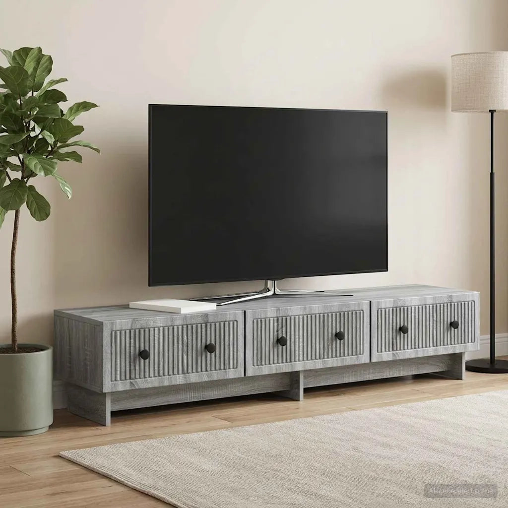 Mobile TV Grigio Sonoma 147 x 34,5 x 30 cm Legno ingegnerizzato 894021