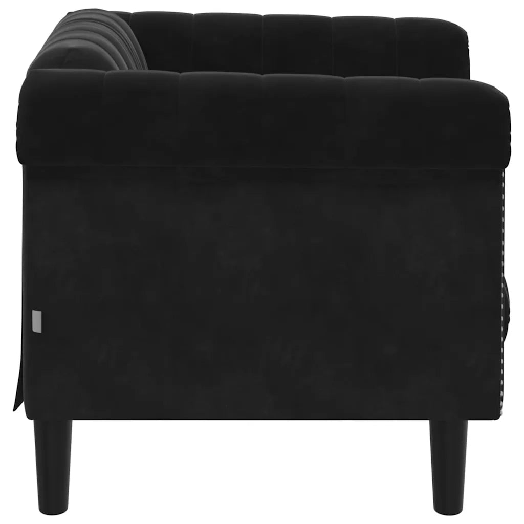 Divano Sedia-Poltrona Nera in Velluto 373087