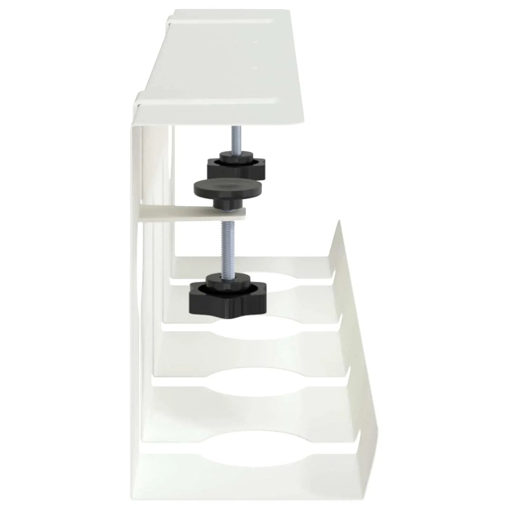 Vassoio per gestione cavi sotto il tavolo 2 pcs Bianco 8007574