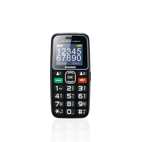 Cellulare brondi amico unico nero ds/1,8/tasti illuminati/quadband - BROAMICOUNICOBK