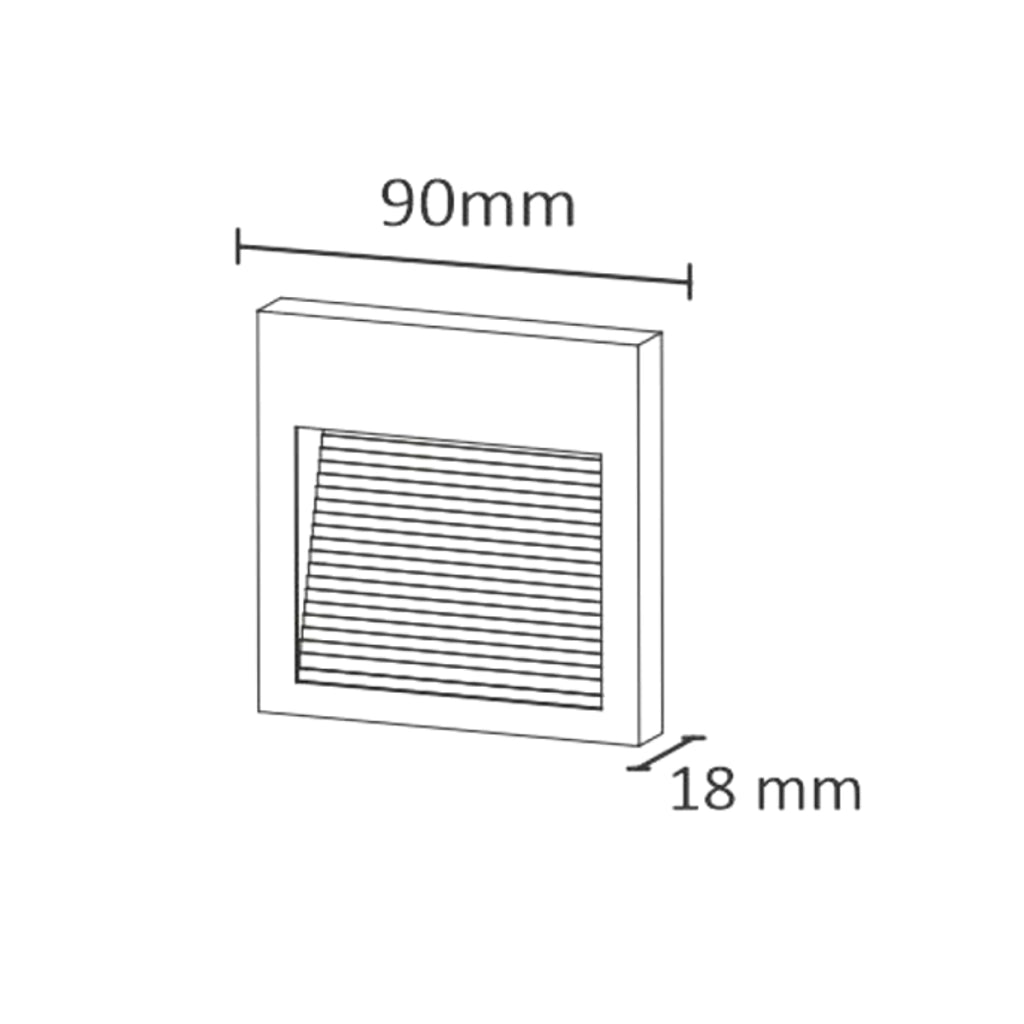 Lampada LED da scala Q9 quadrata grafite IP44 Polux