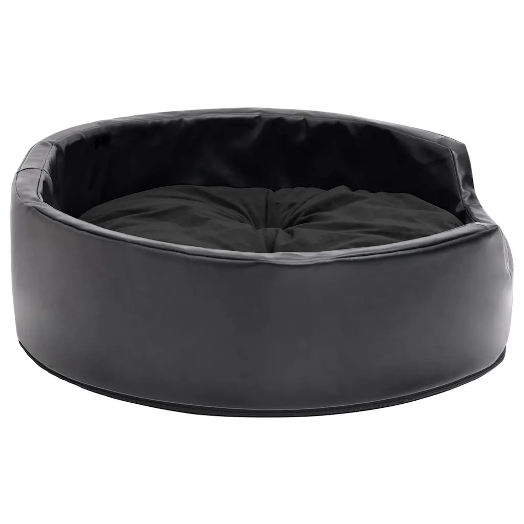 Lettino per Cani Nero 69x59x19 cm in Peluche e Similpelle 171261