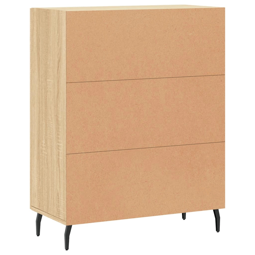 Buffet credenza cassettiera armadio mobile contenitore organizer cucina soggiorno rovere Sonoma 69,5 x 34 x 90 cm legno ingegnerizzato marrone 02_0031640
