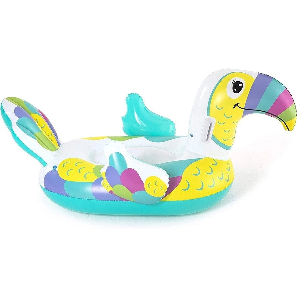 Trade Shop - Gonfiabile A Forma Di Tucano Cavalcabile 173x91cm Per Bambini Con Maniglie 41437 -