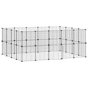 Gabbia per animali domestici a 36 pannelli con porta 35 x 35 cm nera 02_0041578