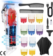 Tondeuse Senza Fili per Uomini - Tondeuse e Trimmer per Barba - Incluso Kapperscape, 10 Set di Lame Guidate e 2 Lame per Capelli - Impostazione di Taglio per Capelli con Kapperscape per una Perfetta Stilizzazione dei Capelli