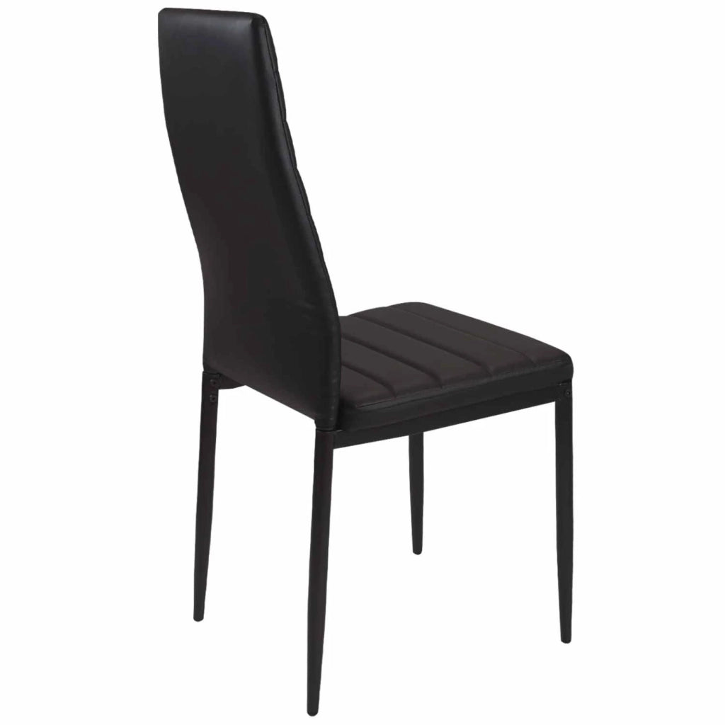 IDMarket - Set di 6 sedie da pranzo ROMANE nere