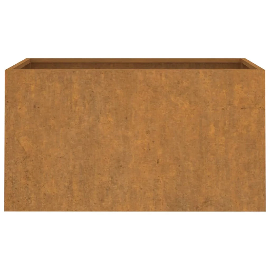 Fioriera rialzata per piante fiori terrazza giardino 62 x 40 x 39 cm acciaio corten marrone 02_0037755