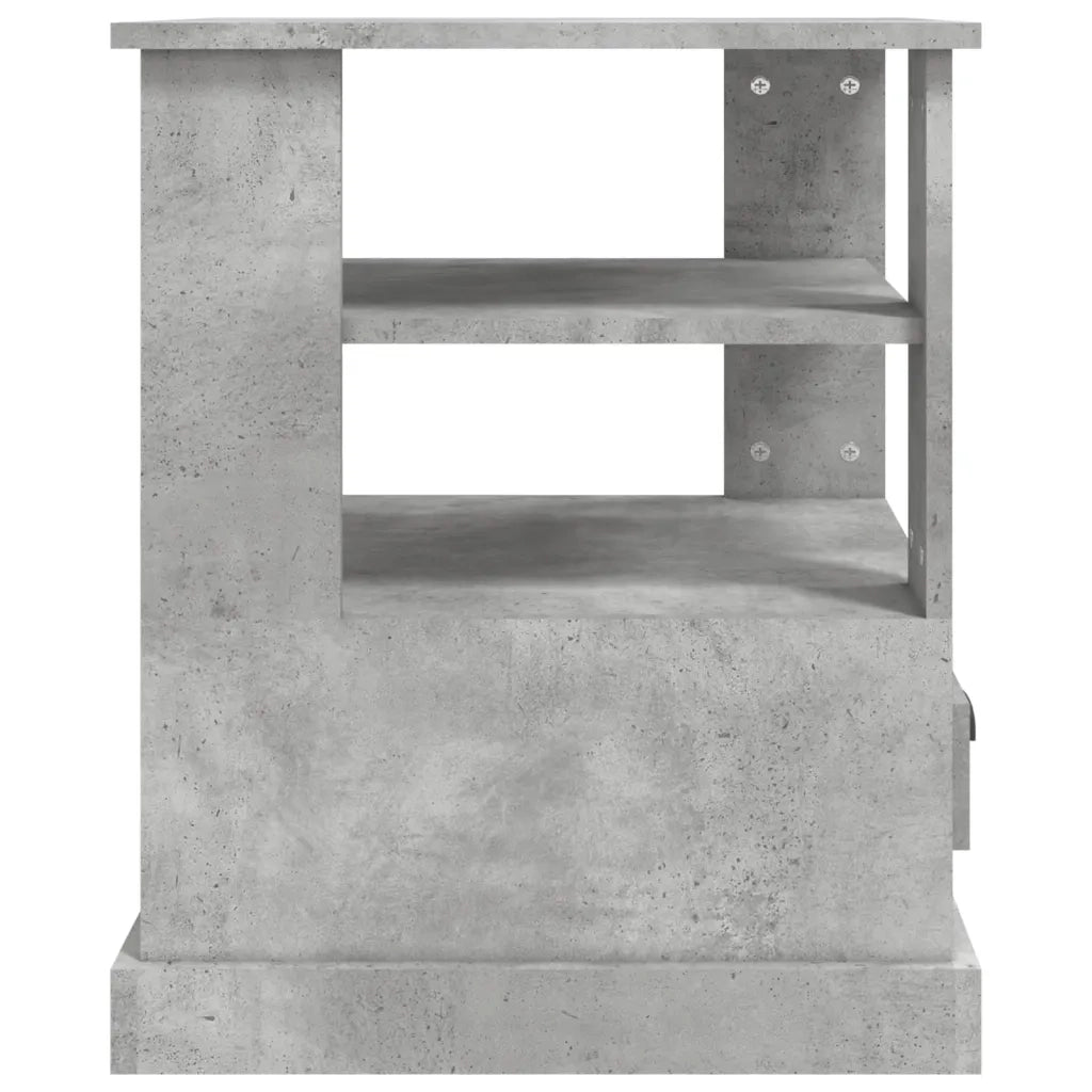 Tavolino-Tavolino da soggiorno-Tavolo Grigio Cemento 50x50x60 cm in Legno Multistrato