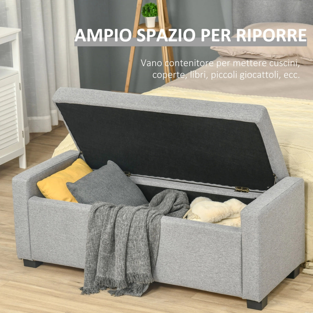 Letto Contenitore in Tessuto ¨C zephmum ¨C Grigio 120x50x44
