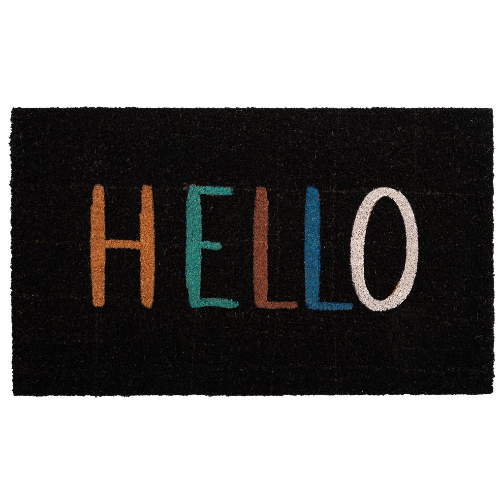 Zerbino in PVC stampato nero 45x75