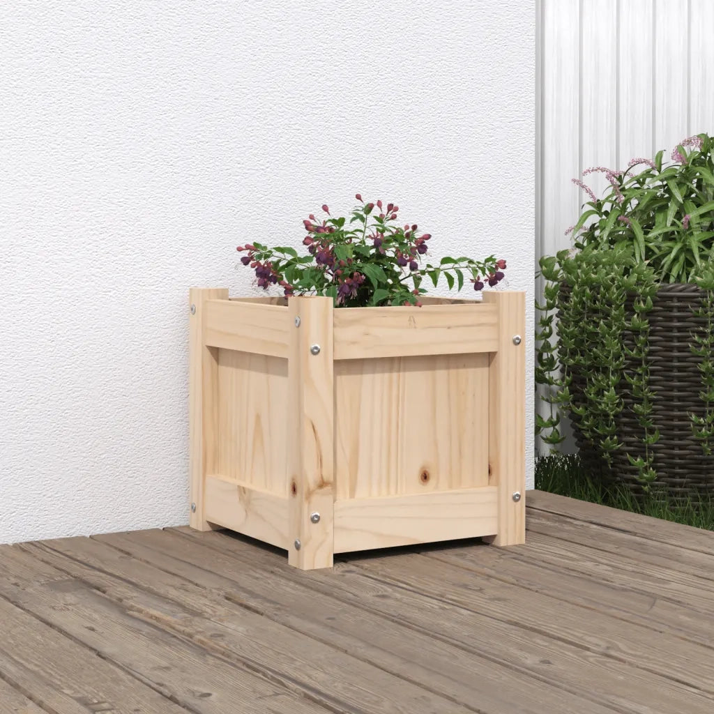 Fioriera da Giardino 31x31x31 cm in Legno Massello di Pino 837394