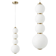 Lampada A Sospensione A Led Lhj114-4cp Oro Spazzolato