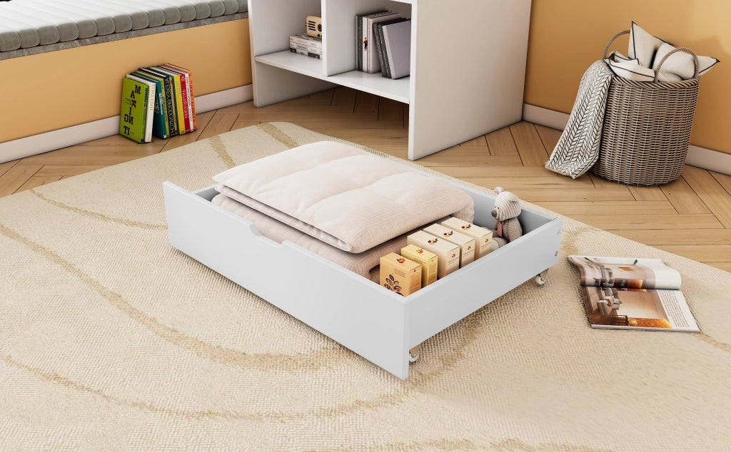 cassetti per letto mdf bianco 93 x 66.5 cm