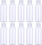 Set di flaconi di viaggio 100 ml - 10 pezzi - Dispensatore vuoto - Flaconi in plastica - Cosmetici - Translucidi - Con beccuccio
