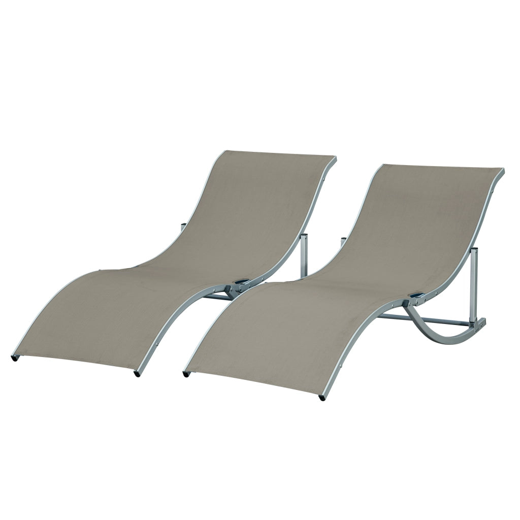 Lettino Pieghevole da Giardino ¨C Zephmum ¨C Grigio Tessuto 61x165x63 cm