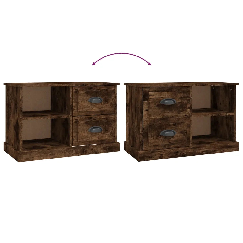 Mobile Porta TV Rovere Fumo 73x35,5x47,5 cm Legno Multistrato 816173