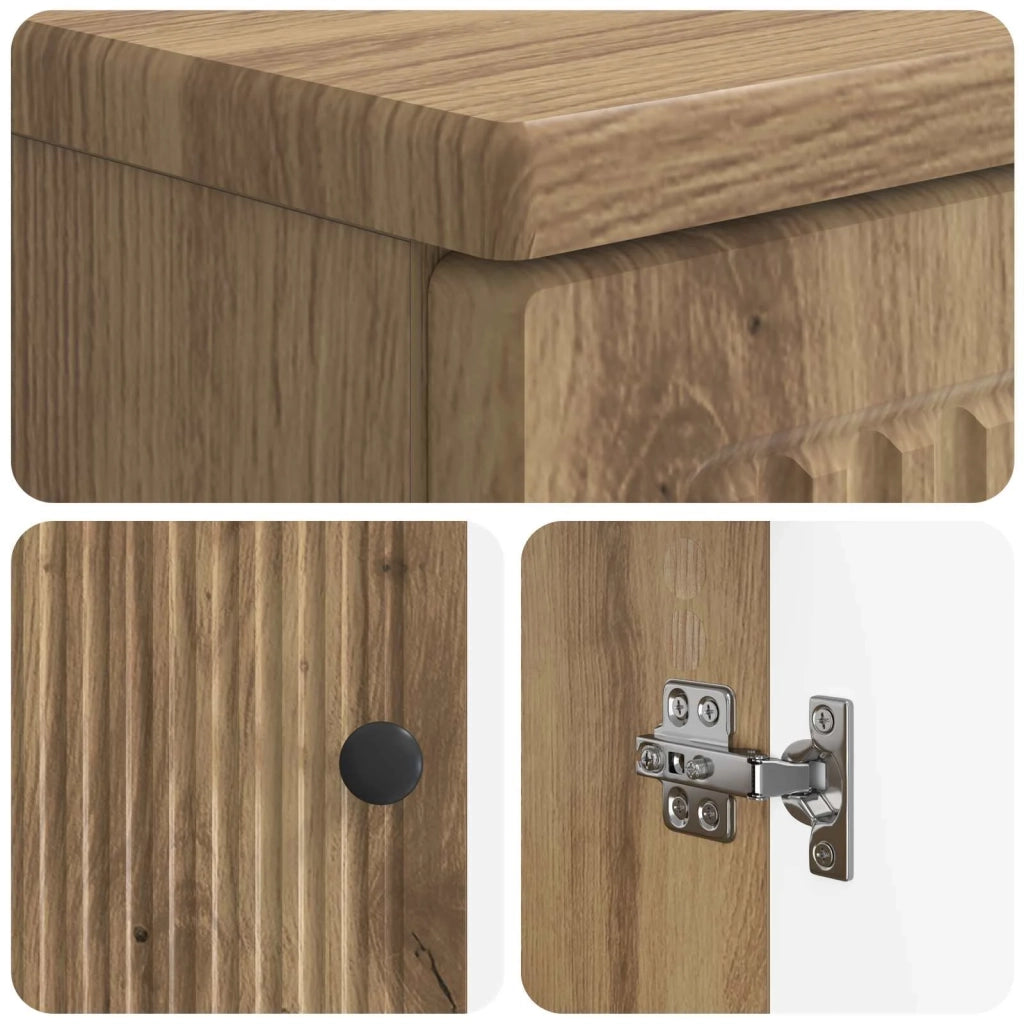 Armadio per Lavabo da Bagno EDE Rovere Artigianale 895914