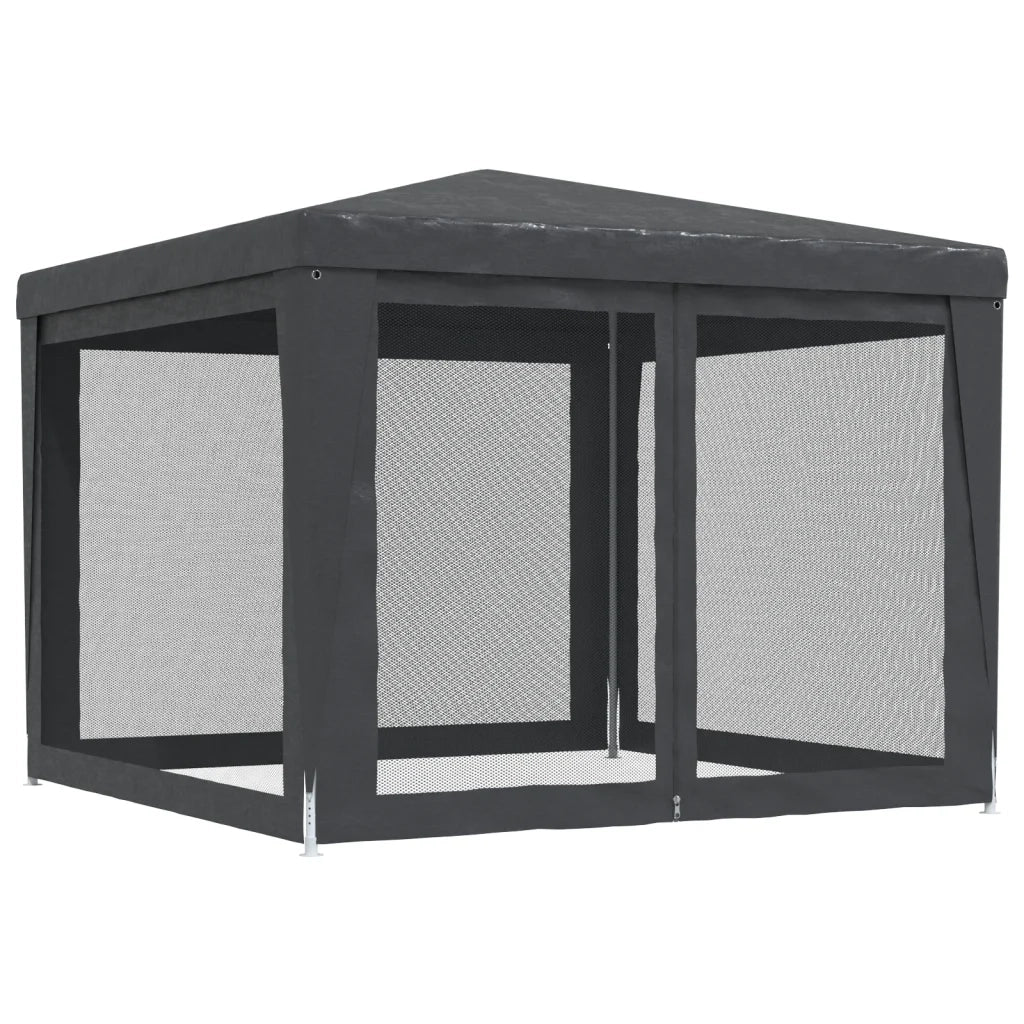 Tenda per Feste con 4 Pareti in Rete-Tenda da campeggio Antracite 3x3 m in HDPE