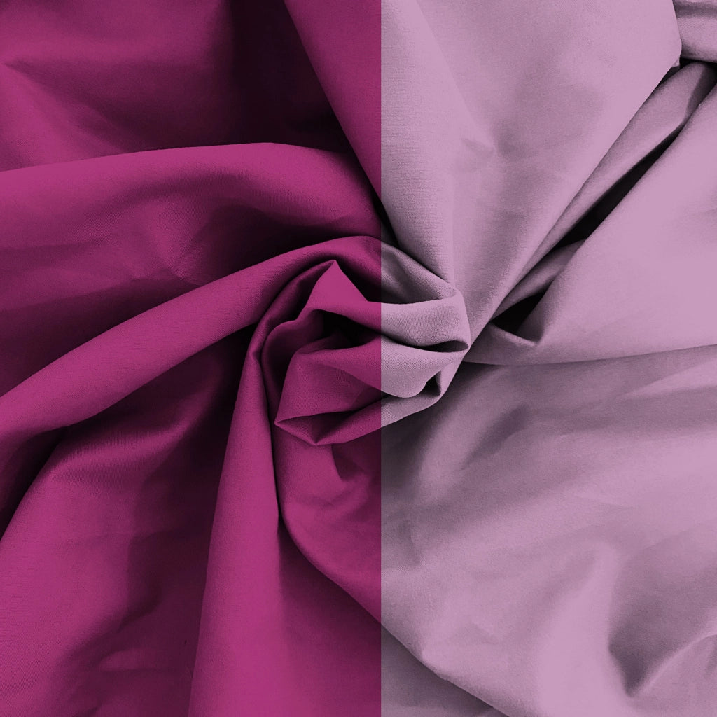 Copripiumino Piazza E Mezza con Sacco e Federe in Tinta Unita Double Face Linea Vera Fucsia e Lilla