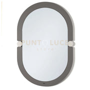 specchio moderno da parete alchimia ovale Fango/avorio in Ferro, vetro per lo specchio 62x92h cm (50x80h cm specchio)
