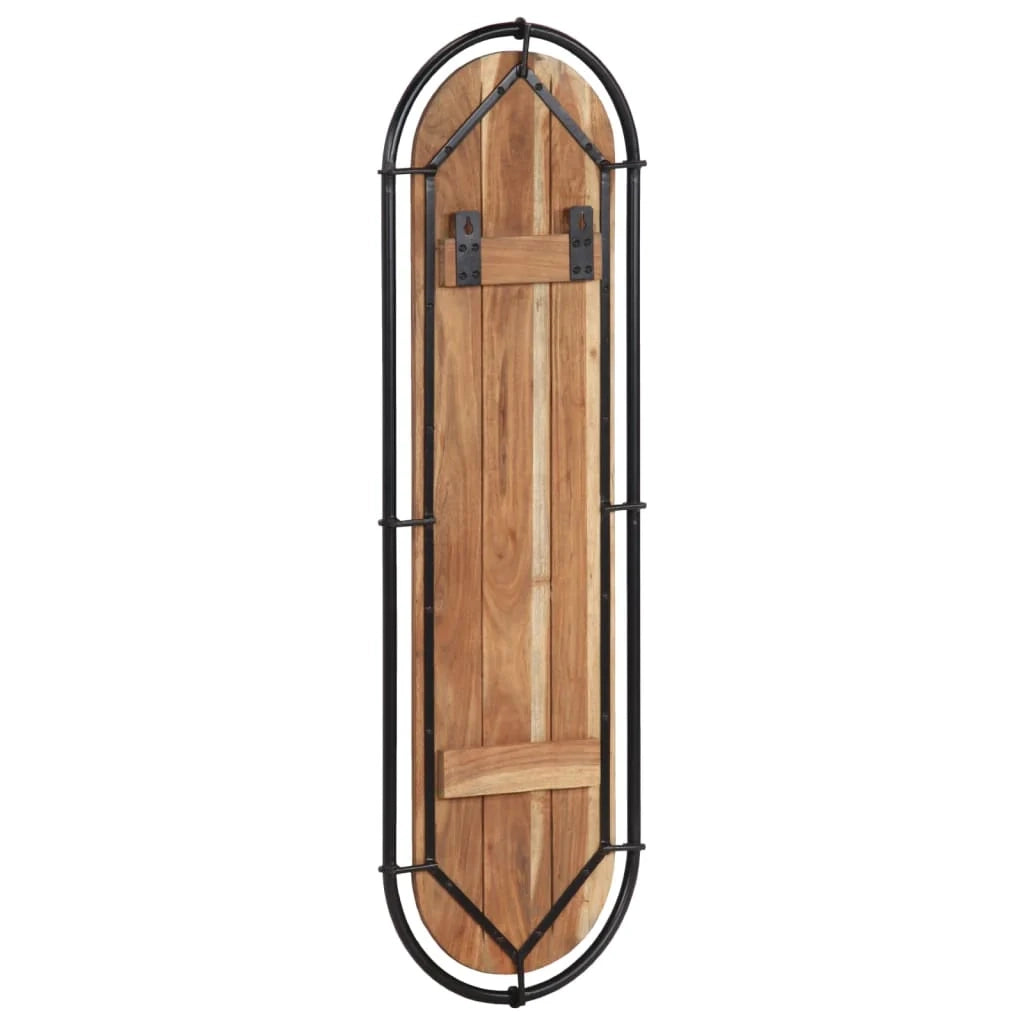 Set di 2 pratici appendiabiti da parete 34 x 110 cm salvaspazio design moderno in legno di acacia marrone 02_0057621