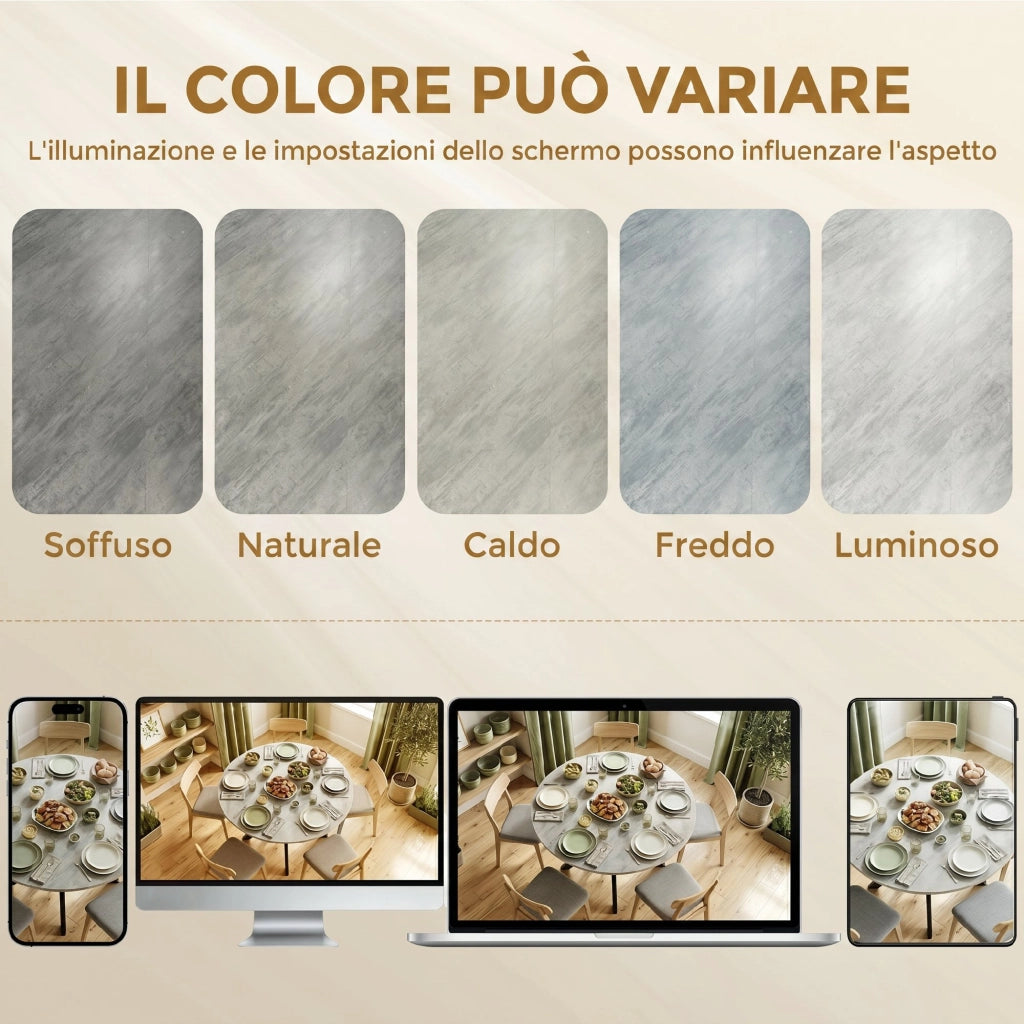Tavolo Pieghevole 2-6 Persone. Ali Pieghevoli. Struttura Acciaio Doppia X. Grigio Cemento