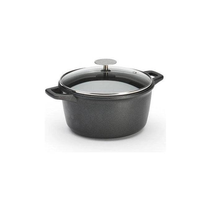 DE BUYER 8311.24 Choc Extreme Pentola Antiaderente con Coperchio in Vetro 4,5 L per Tutti i Fuochi incluso Induzione colore Nero