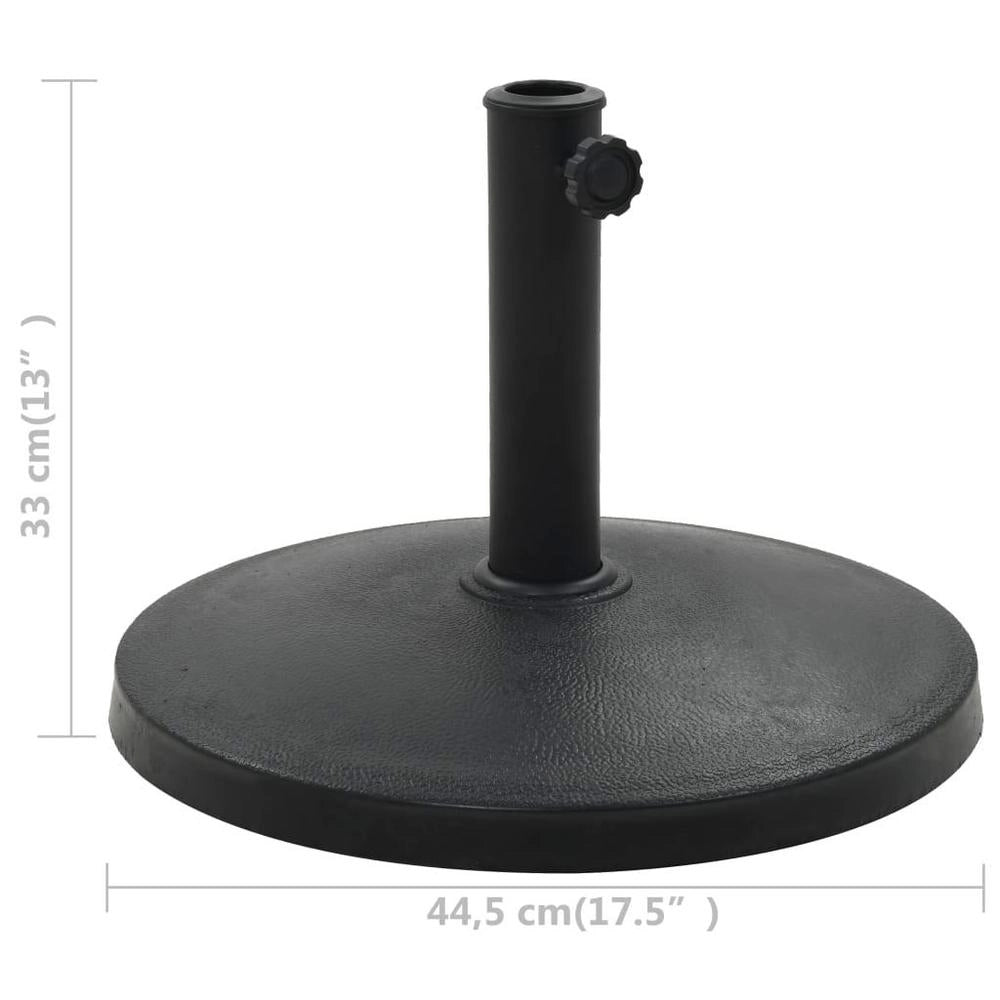 Parasol Base, Round, 10 Kg, Black, Polyresin