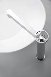 IMEX Miscelatore monocomando alto per lavabo in ottone cromato cartuccia ceramica Ø26 mm set 2 flessibili 3-8 inclusi altezza 272 mm canna 180 mm modello BDC033-3