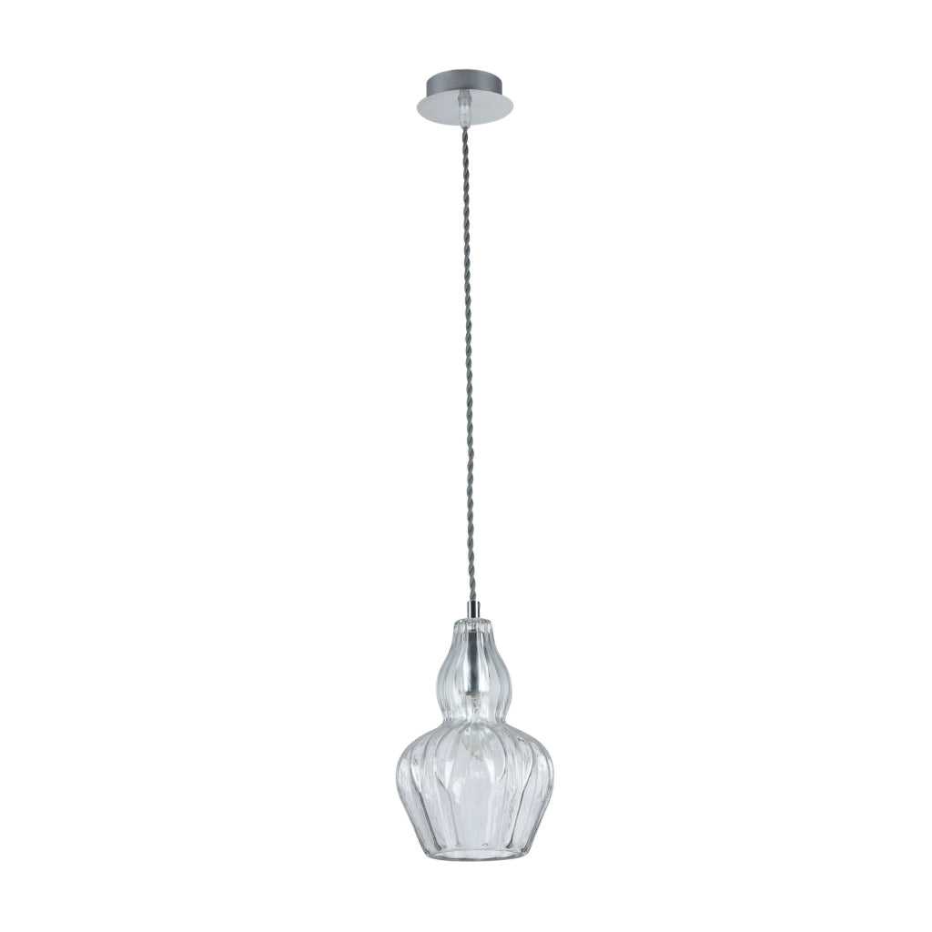 Maytoni Sospensione contemporanea Eustoma 1 luce E14 nichel metallo diffusore vetro