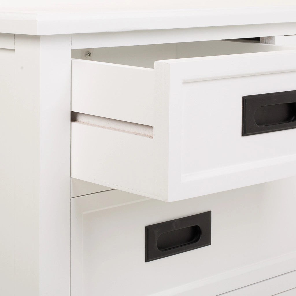 Cassettiera in legno bianco 80x40x80,5h