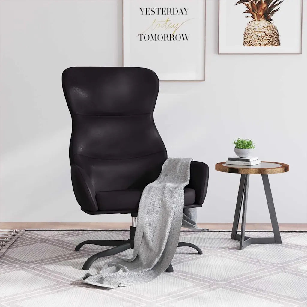 Divano Sedia-Poltrona Reclinabile Nera in Similpelle 272237