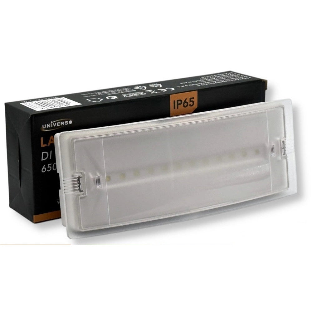 Trade Shop - Lampada Led Di Emergenza Da Esterno Interno Anti Blackout 1.5w Ip65 Luce 6500k Lt-49312 -