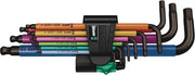 Set di chiavi a L con misurazione metrica multicolore - 9 pezzi