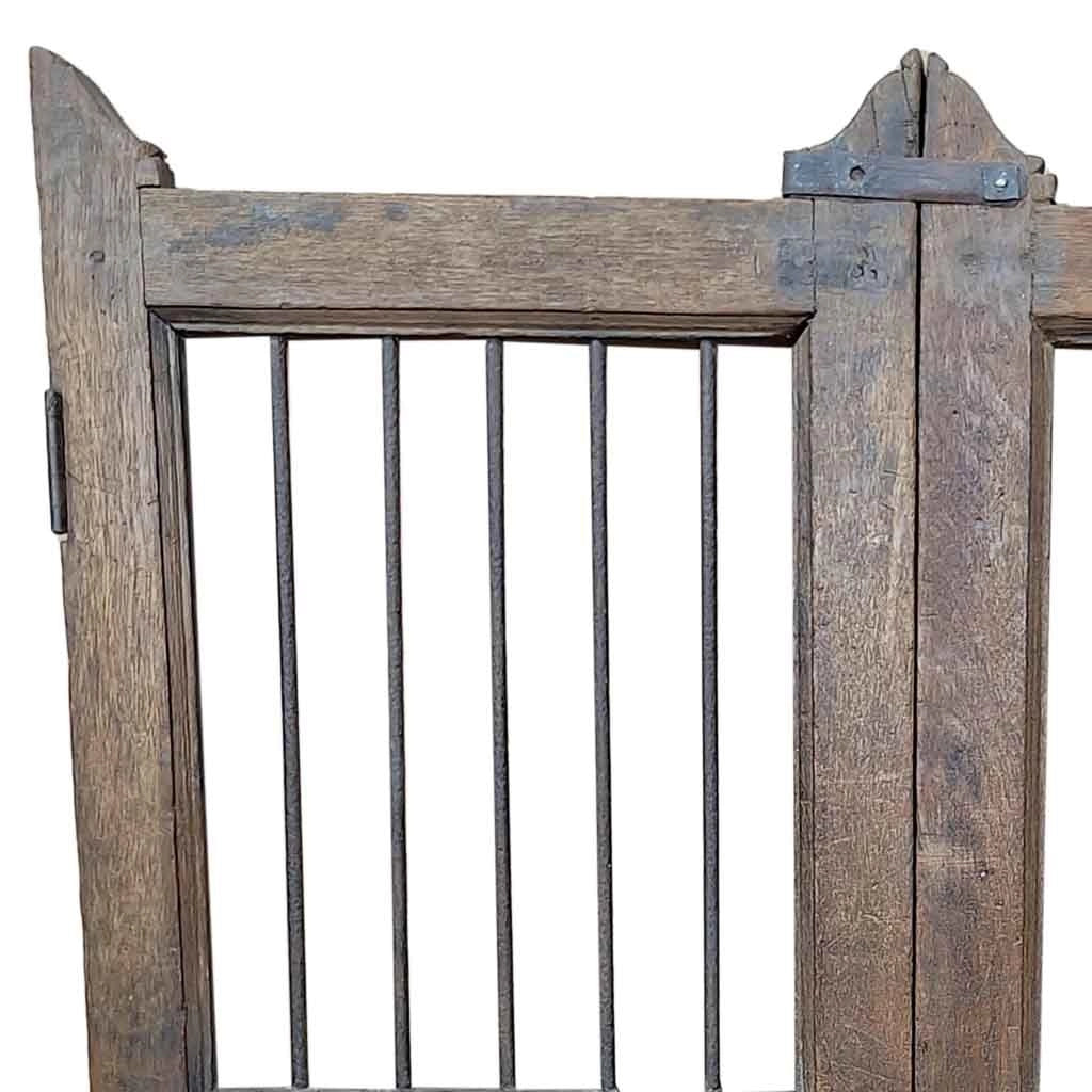 Porta in legno con finitura artigianale marrone 103x3x105 h cm