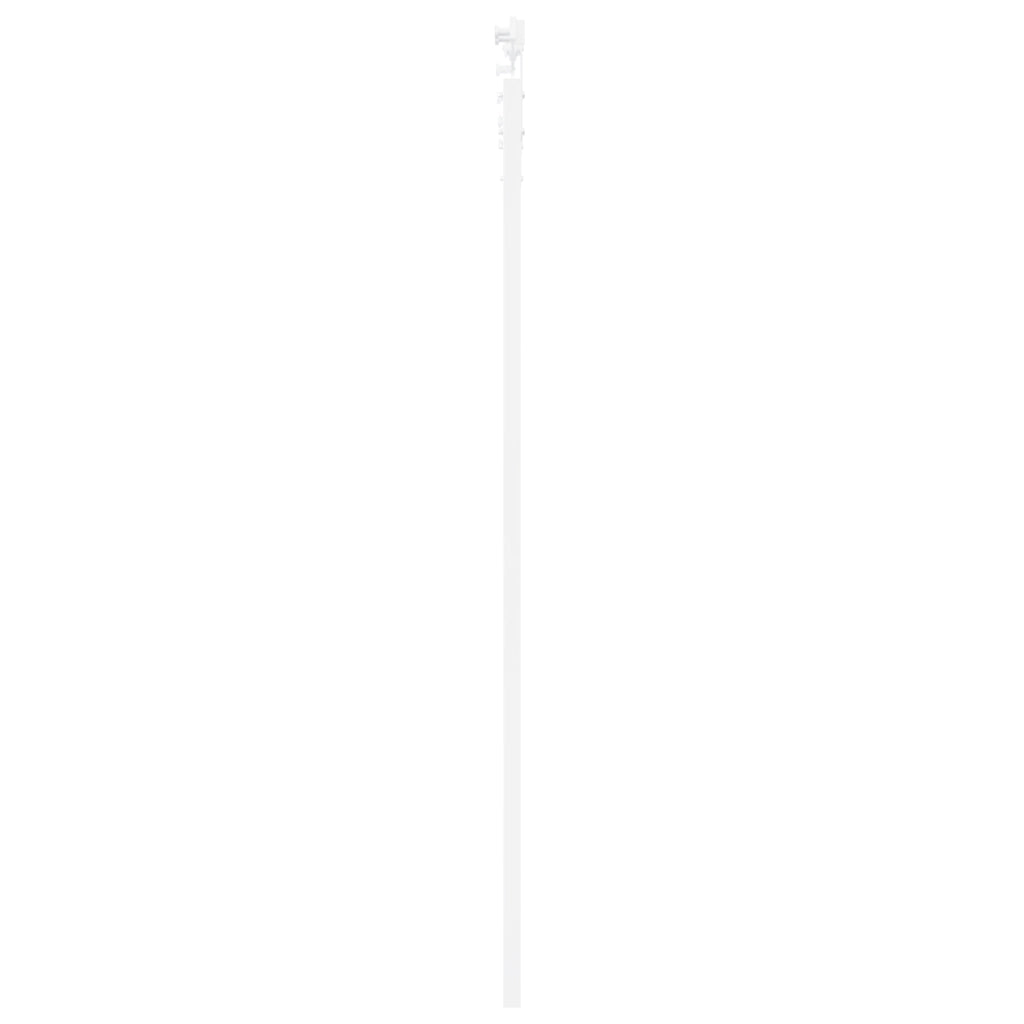 Set di Porta Scorrevole  con Hardware Bianco 93x211 cm in Legno Massiccio di Pino
