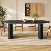TAVOLO da pranzo allungabile 120-160x80 cm Nero MDF e metallo